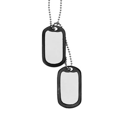 Znaki identyfikacyjne US „DOG TAG” z pieczątkami STŘÍBRNÉ