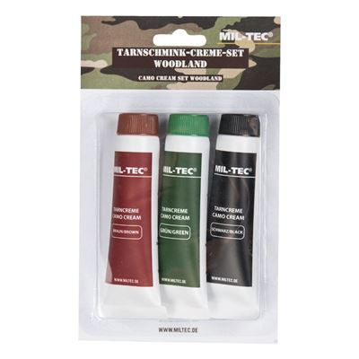 Kolory maskujące w tubie SET 3x30g CZARNY/ZIELONY/BRĄZOWY