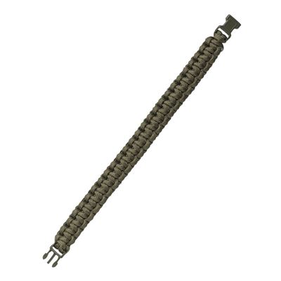 Bransoletka pleciona PARACORD 15 mm ZIELONA