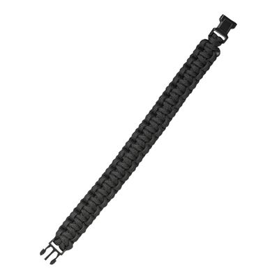 Dzianinowa bransoletka PARACORD 15mm BLACK