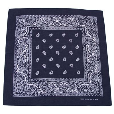 Chusta BANDANA 55x55 cm CIEMNONIEBIESKA/BIAŁA