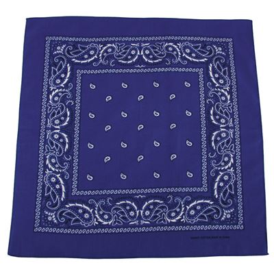 Chusta BANDANA 55x55 cm NIEBIESKA/BIAŁA
