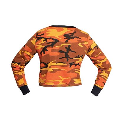 Koszulka z krótkim rękawem CROP ORANGE CAMO