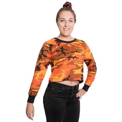 Koszulka z krótkim rękawem CROP ORANGE CAMO