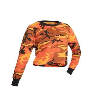 Koszulka z krótkim rękawem CROP ORANGE CAMO