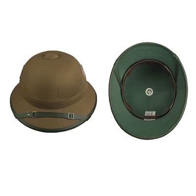 Kask tropikalny WH z okularami ZELENÁ repro