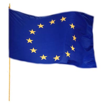 Flaga UE na maszcie