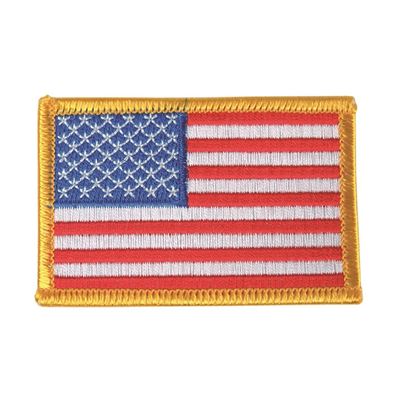 Naszywka US FLAG z żółtym obramowaniem