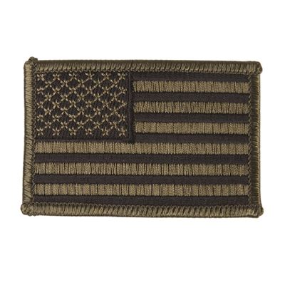 Naszywka US FLAG tekstylna ZIELONA
