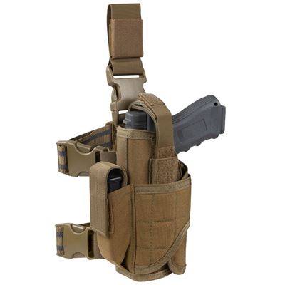 Kabura pistoletowa na lewe udo TORNADO COYOTE BROWN