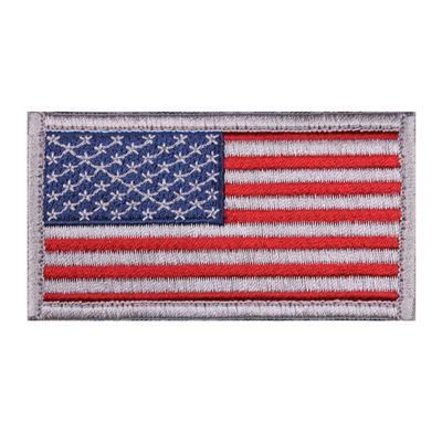 Naszywka z flagą USA 4,5 x 8,5 cm BIAŁE obramowanie