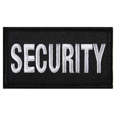 Naszywka SECURITY z rzepem 4,5 x 8,5 cm