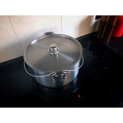 Czajnik ze stali nierdzewnej HORDEN 10ltr. podwójny uchwyt + nóżki