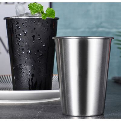 Kubek ze stali nierdzewnej LIVINGSTONE zestaw 4 sztuk 475 ml