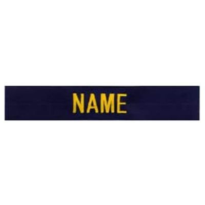Naszywka z imieniem 3x „NAME” złota nić NIEBIESKA