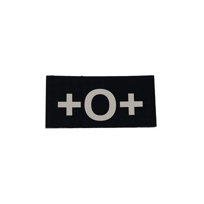 Plaster na grupę krwi IFF IR VELCRO + 0 + BLACK