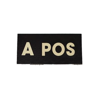 Plaster grupy krwi IFF IR VELCRO A POS BLACK