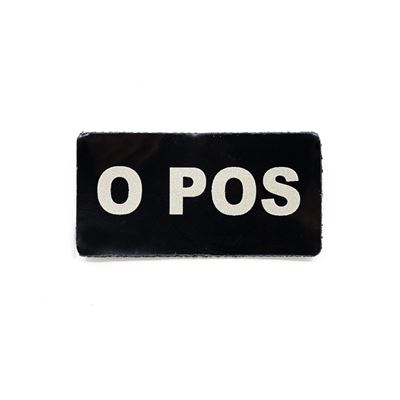 Plaster grupy krwi IFF IR VELCRO 0 POS BLACK