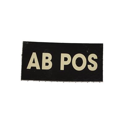Plaster na grupę krwi IFF IR VELCRO AB POS BLACK