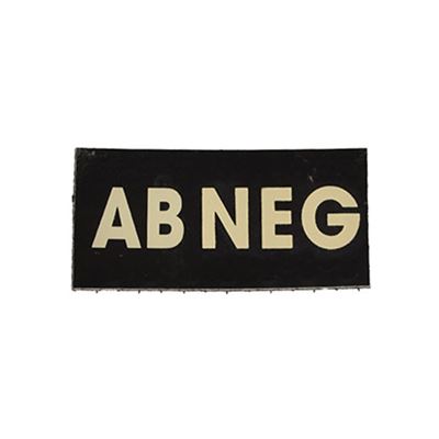 Plaster na grupę krwi IFF IR VELCRO AB NEG BLACK
