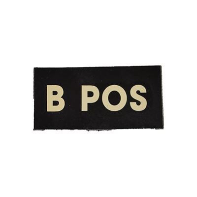 Plaster na grupę krwi IFF IR VELCRO B POS BLACK