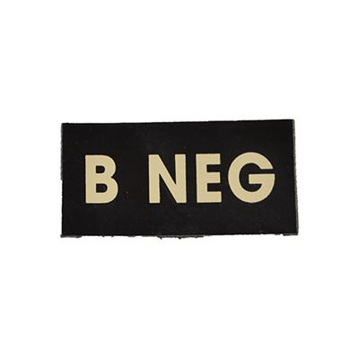 Plaster na grupę krwi IFF IR VELCRO B NEG BLACK