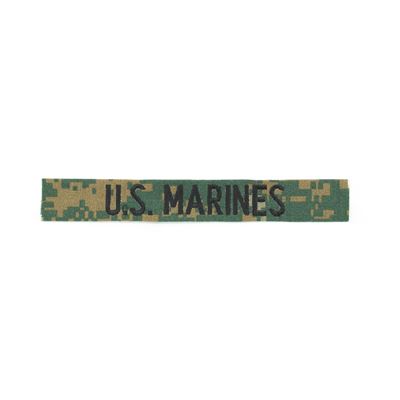 Naszywka "U.S. MARINES" czarna nić MARPAT WOODLAND