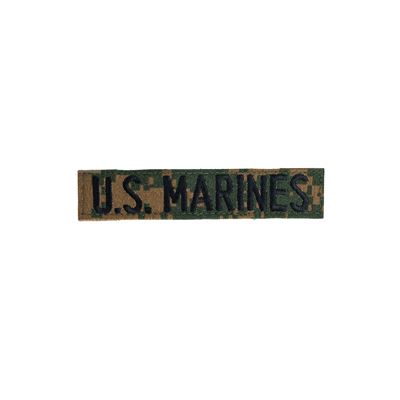 Naszywka „U.S. MARINES” VELCRO czarna nić MARPAT WOODLAND