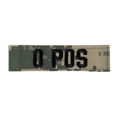 Grupa krwi 0 POS VELCRO ACU DIGITAL