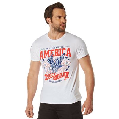 Koszulka FREEDOM & LIBERTY z krótkim rękawem WHITE