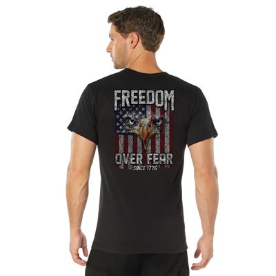T-shirt FREEDOM OVER FEAR BLACK