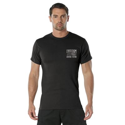 T-shirt FREEDOM OVER FEAR BLACK