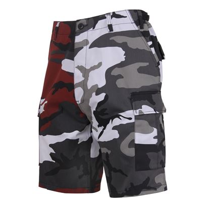Dwukolorowe szorty BDU RED/CITY CAMO