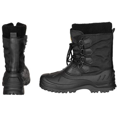 Zimowe, odporne na zimno sznurowane buty BLACK