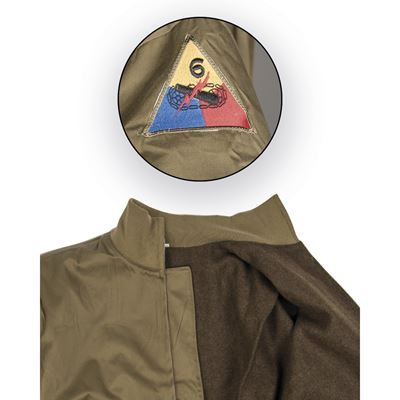 Kurtka US PANZER dla czołgisty ZIELONA repro