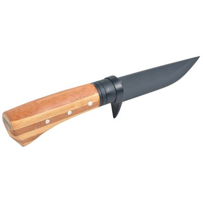 Nóż HUNTER z bambusową rękojeścią i pochwą