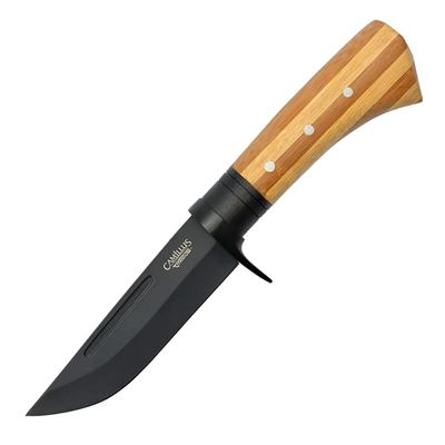 Nóż HUNTER z bambusową rękojeścią i pochwą
