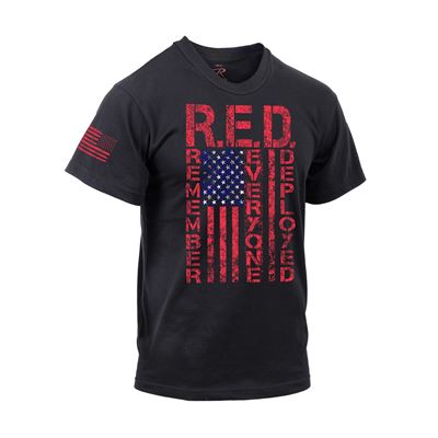 Koszulka ATHLETIC FIT R.E.D. z krótkim rękawem CZARNA