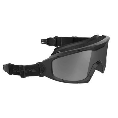 Zestaw gogli taktycznych R-TAC 3 szkła CZARNE + adapter RX + adapter do hełmu