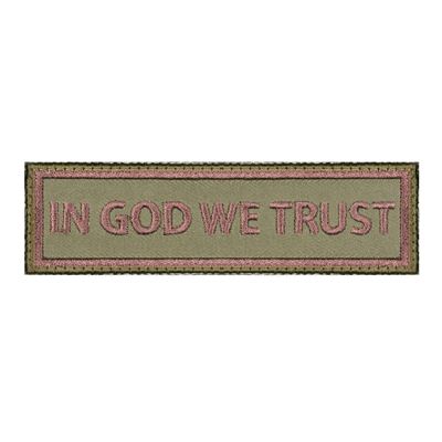 Naszywka IN GOD WE TRUST velcro