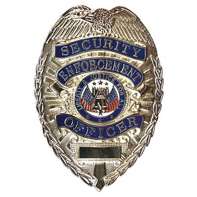 Odznaka DELUXE SECURITY ENFORCEMENT OFFICER SREBRNA