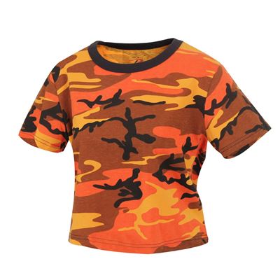 Krótka koszulka CROP URBAN CAMO ORANGE