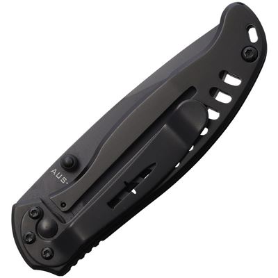 Nóż składany 19430 z gładkim ostrzem CZARNY