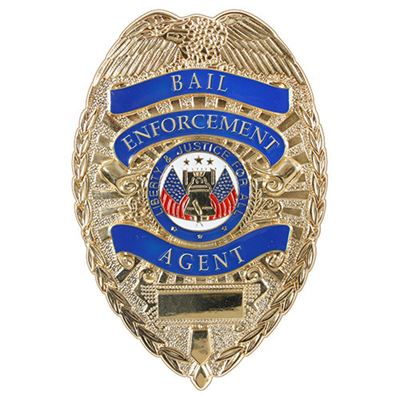 Odznaka DELUXE „BAIL ENFORCEMENT AGENT” ZŁOTA