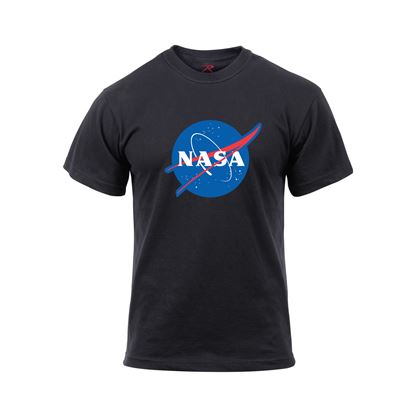 Koszulka z logo NASA CZARNA