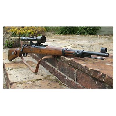Pas Mauser K98K BRĄZOWY skórzany repro