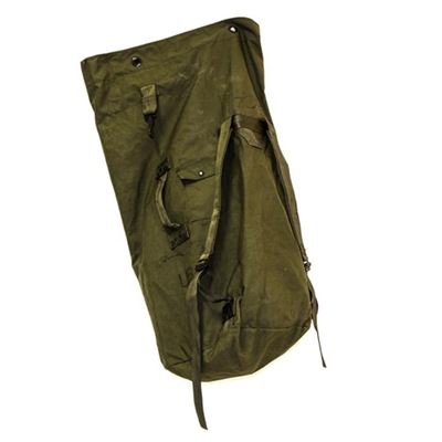 Torba okrętowa US NYLON z dwoma paskami ZIELONA używana