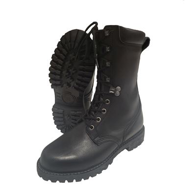 Boty kožené vysoké FRANCOUZSKÉ GORE-TEX ČERNÉ