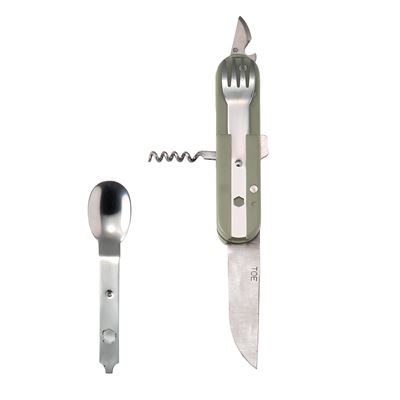 Sztućce składane FOREIGN LEGION 5w1 z etui ZIELONE