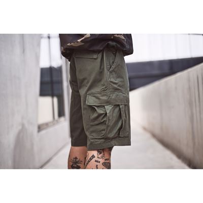 Szorty US BDU rip-stop ZIELONE